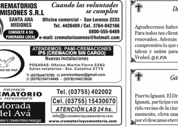 Fúnebres del domingo 19 de noviembre de 2023