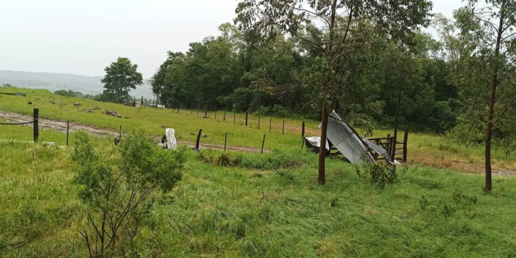 El paso del temporal afectó decenas de casas en Cerro Azul