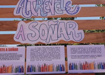 Coloridos carteles para pedir paz