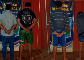 Batahola en una cancha de fútbol 5 luego de la final de la Libertadores