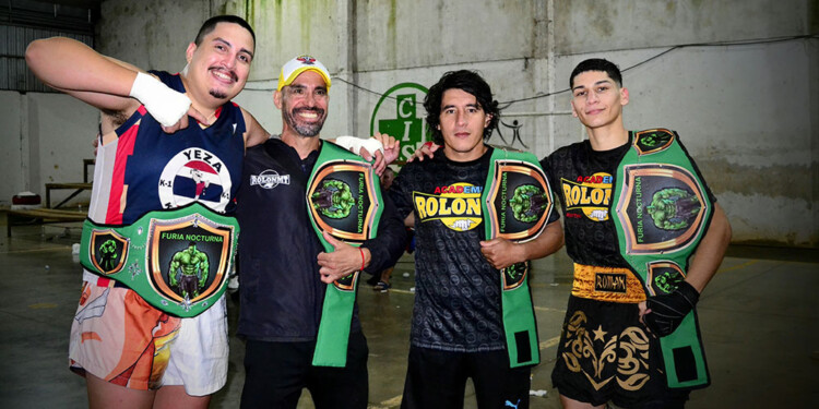 GANADORES. Rolando Yeza, Maxi Rolón, Maxi Bernal y Román Ramírez.