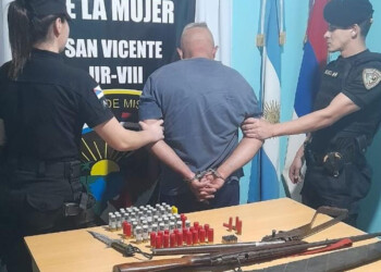 Lo detuvieron por amenazar con un arma a su pareja
