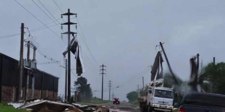 En Leandro N. Alem, la tormenta causó cuantiosos daños.