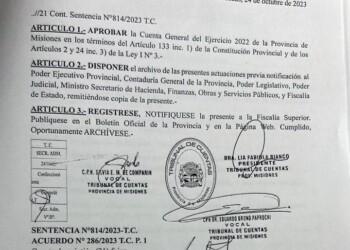 Aprueban el ejercicio financiero 2022 de Misiones