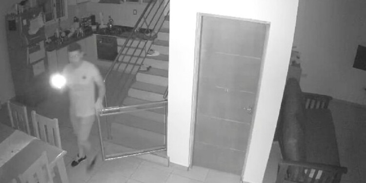 En el último golpe quedó registrado por las cámaras de seguridad en una vivienda