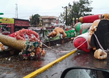 El temporal provocó destrozos en localidades misioneras