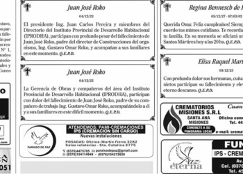 Fúnebres del Martes 5 de Diciembre de 2023