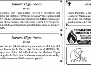Fúnebres del Martes 19 de Diciembre de 2023