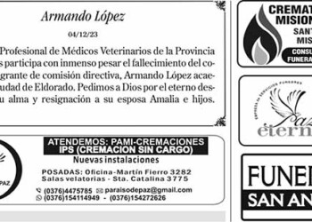 Fúnebres del Miércoles 6 de Diciembre de 2023