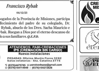 Fúnebres del Miércoles 13 de Diciembre de 2023