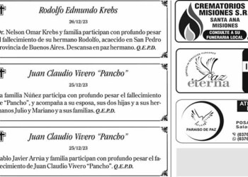 Fúnebres del Miércoles 27 de Diciembre de 2023