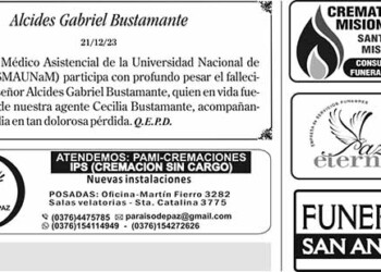 Fúnebres del Viernes 22 de Diciembre de 2023