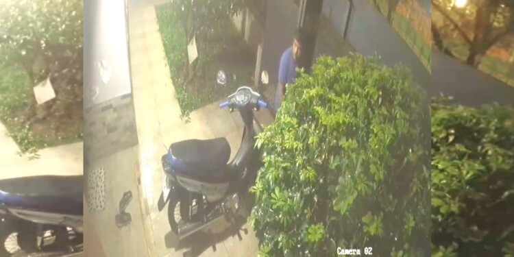 CALLE SORIA. Monito es captado con intención de robarse una motocicleta.