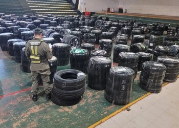 Gendarmería secuestró medio millar de neumáticos en Jardín América