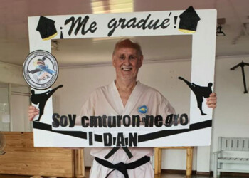 Ricardo Mattos, primer Dan de taekwondo a los 75 años