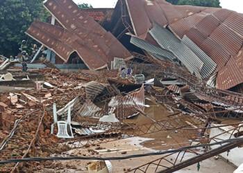 Temporal causó el derrumbe de un tinglado repleto de niños en Caaguazú: hay un fallecido