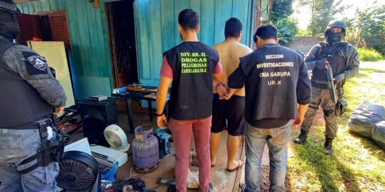 DE TODO. Desde electrónica, garrafas y herramientas hasta una planta de marihuana.