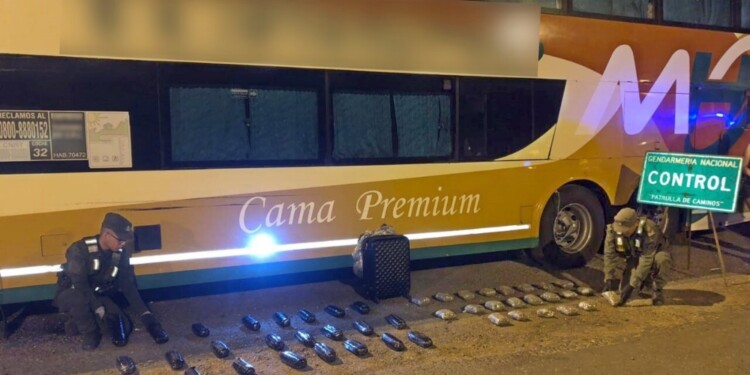 ENTRENADO. El can “Bosco” olió la droga que la pasajera transportaba.