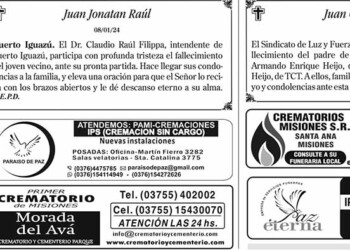 Fúnebres del Miércoles 10 de Enero de 2024