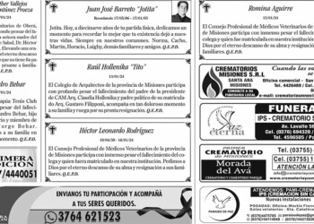 Fúnebres del Míercoles 17 de Enero de 2024