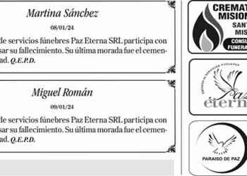 Fúnebres del Viernes 12 de Enero de 2024