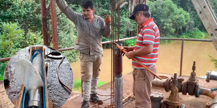 ARREGLOS. Instalado el equipo, se necesitan reparaciones en conexiones para asegurar el servicio de agua.