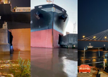 Un buque chocó contra el puente Zárate Brazo Largo y restringen navegación por el río Paraná