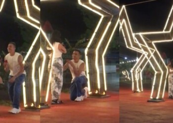Turista de Buenos Aires le pidió casamiento a su pareja en el Parque de las Fiestas