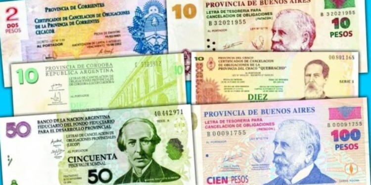 En los años 2001-2002 varias provincias emitieron cuasimonedas por falta de pesos. / Foto Ámbito