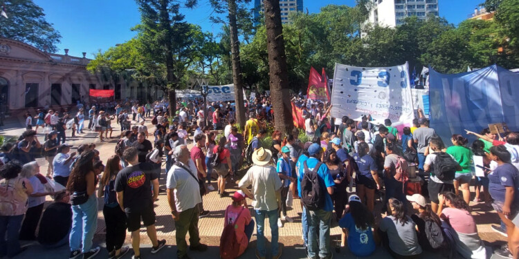 Masiva movilización en Posadas por el paro nacional del 24E