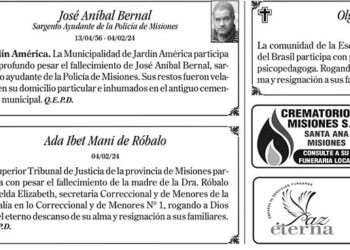 Fúnebres del Martes 6 de Febrero de 2024