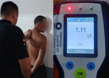 Motociclista circulaba en total estado de ebriedad sobre la ruta en Garuhapé