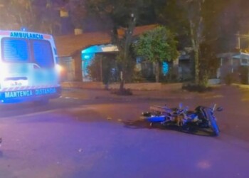 Motociclista chocó contra una ambulancia en Oberá