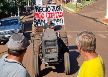 Tractorazo de productores autoconvocados en San Pedro