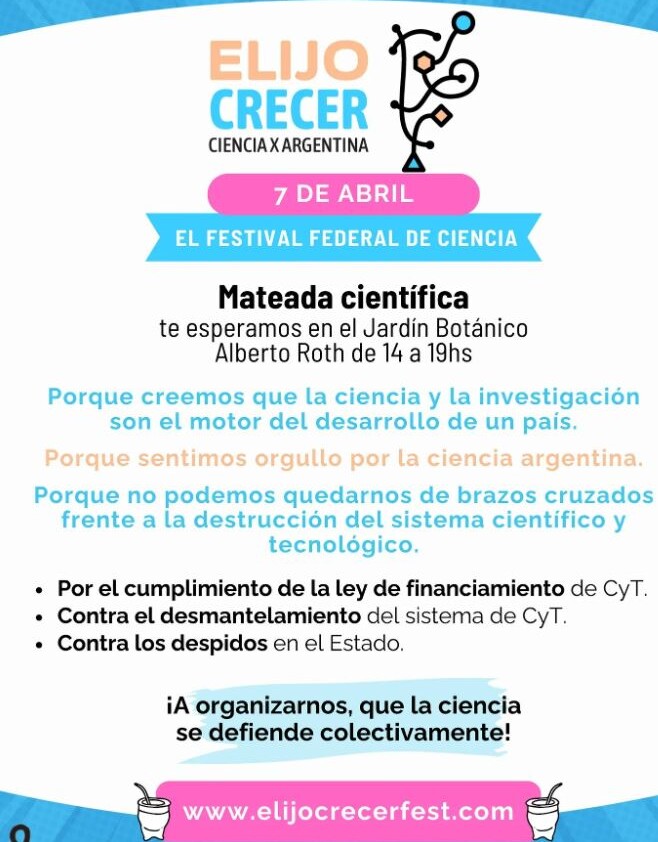 En defensa de la ciencia y la educación, se realizará el Festival Elijo Crecer en Posadas - Primera Edición
