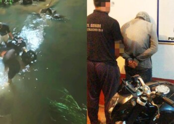 Joven se tiró a un arroyo con la moto para escapar de la policía