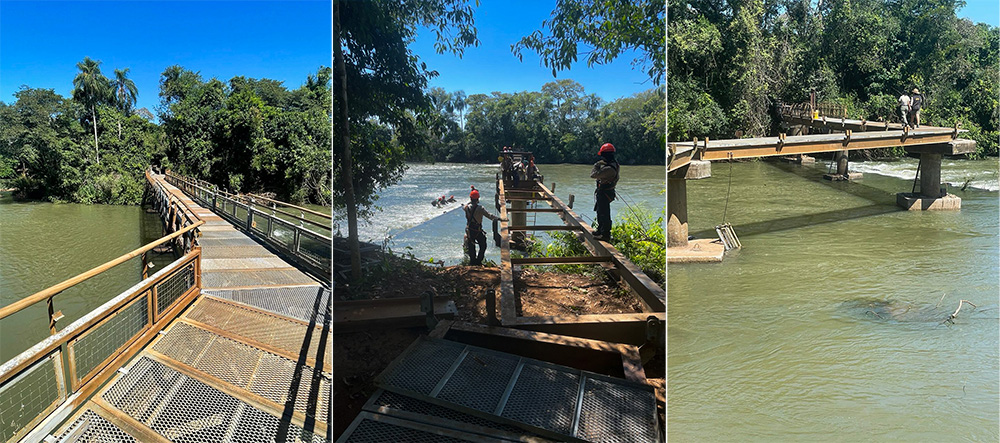 Cataratas: avanza la reconstrucción de las pasarelas a la Garganta del Diablo