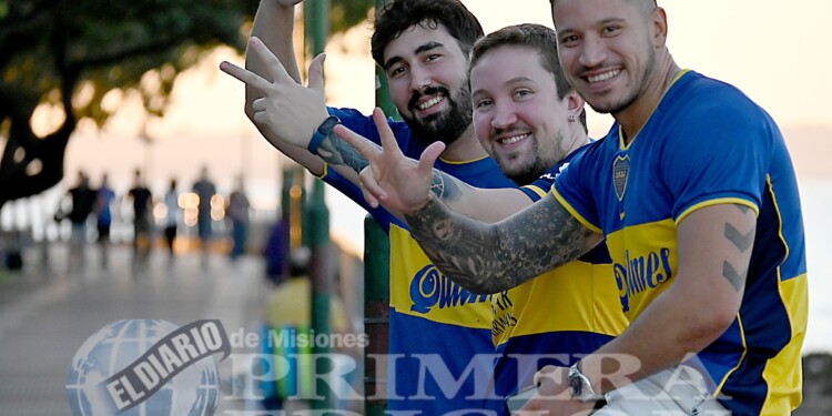 Los hinchas de Boca festejaron el triunfo ante River en la Costanera de Posadas: mirá las mejores fotos