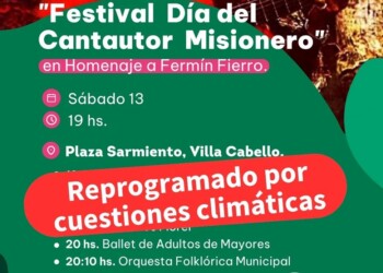 Por cuestiones climáticas, se reprogramó el Festival por el Día del Cantautor Misionero