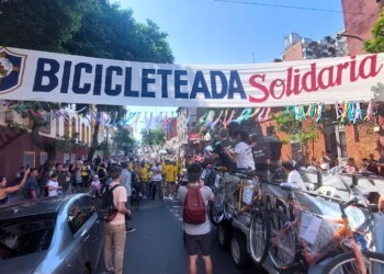 Cientos de familias participaron de la tradicional Bicicleteada solidaria del Roque