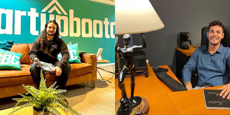 GENERADORES DE EMPLEO. A distancia, misioneros y trabajadores de distintos puntos del mundo podrán trabajar con la iniciativa de Di Stéfano (izquierda) y Zach (derecha).