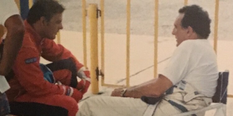 RECUERDO. Malarczuk junto a Traverso, en la previa del TC2000, en el 97.