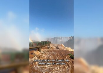 Apareció otro video con impresionantes imágenes de las Cataratas por el aumento del caudal