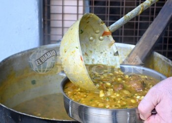 Pese a que la sensación térmica llegó a los 40ºC hubo muy buenas ventas de locro