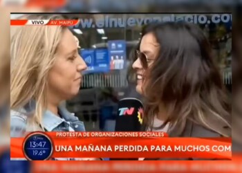 El violento momento que vivió la periodista Paula Bernini en un móvil en vivo