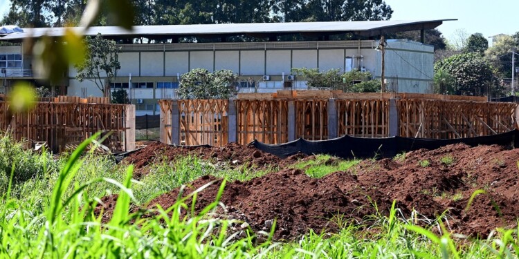SIN AVANCES. La obra en el Campus apenas logró concluirse en un 20% de su planificación a lo largo del 2023.