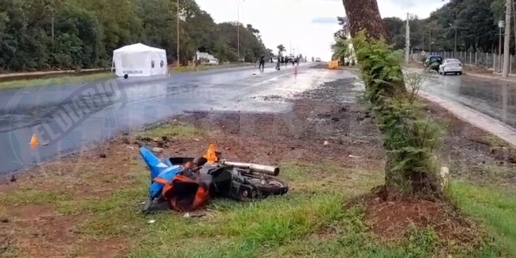 MAÑANA TRÁGICA. La Corven 110 con la que Martínez trabajaba con la aplicación UBER.