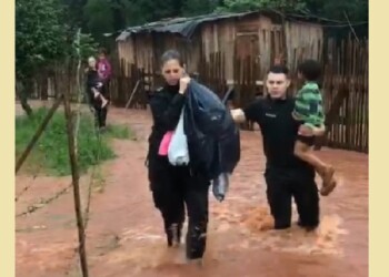 Oberá: varias familias afectadas, evacuadas y caminos anegados a raíz de las intensas lluvias