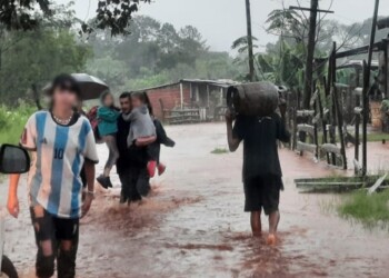 Oberá: varias familias afectadas, evacuadas y caminos anegados a raíz de las intensas lluvias