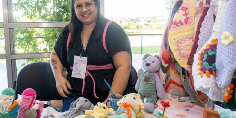 La emprendedora Gimena Velaquez. Su emprendimiento en Instagram es @artesanias_gimena_belen